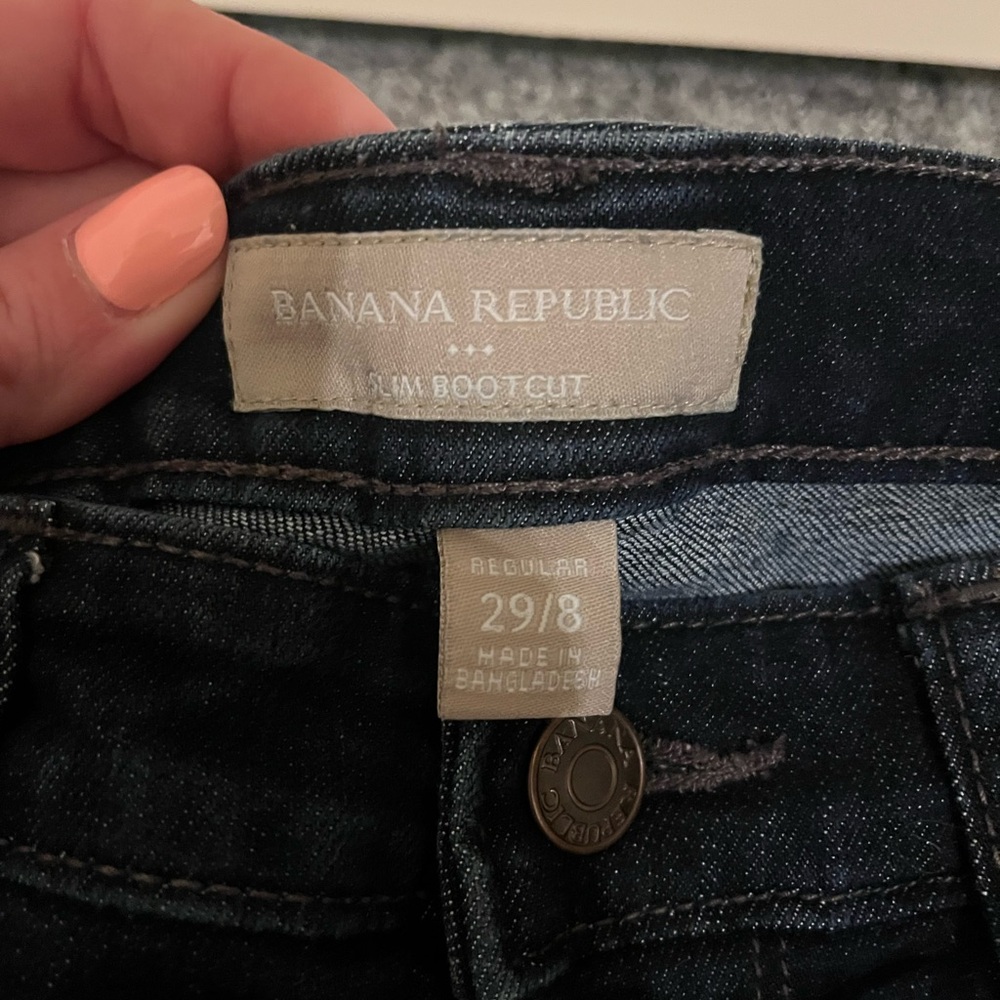 Banana Republic slim boot cut jeans.